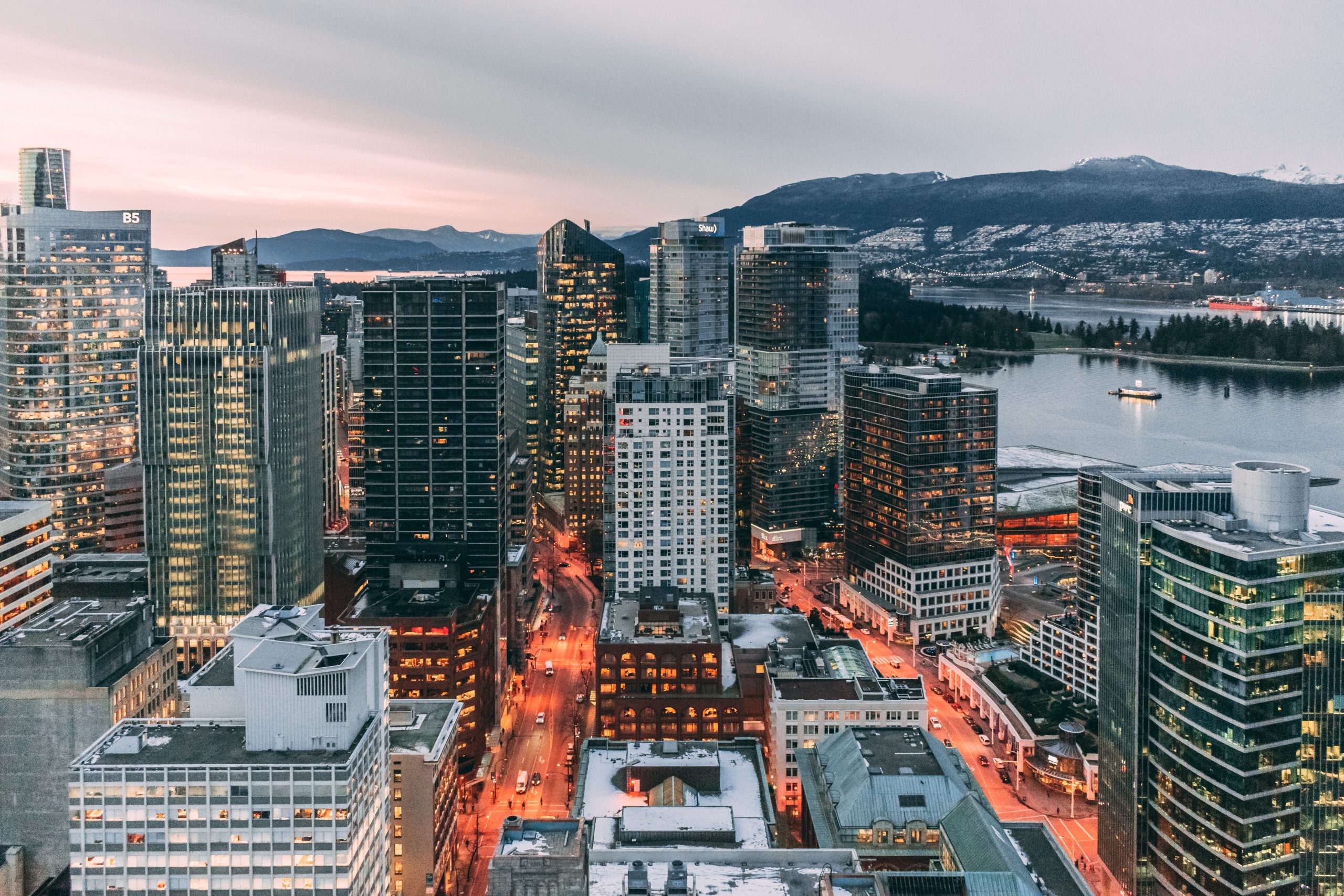 city of vancouver from above